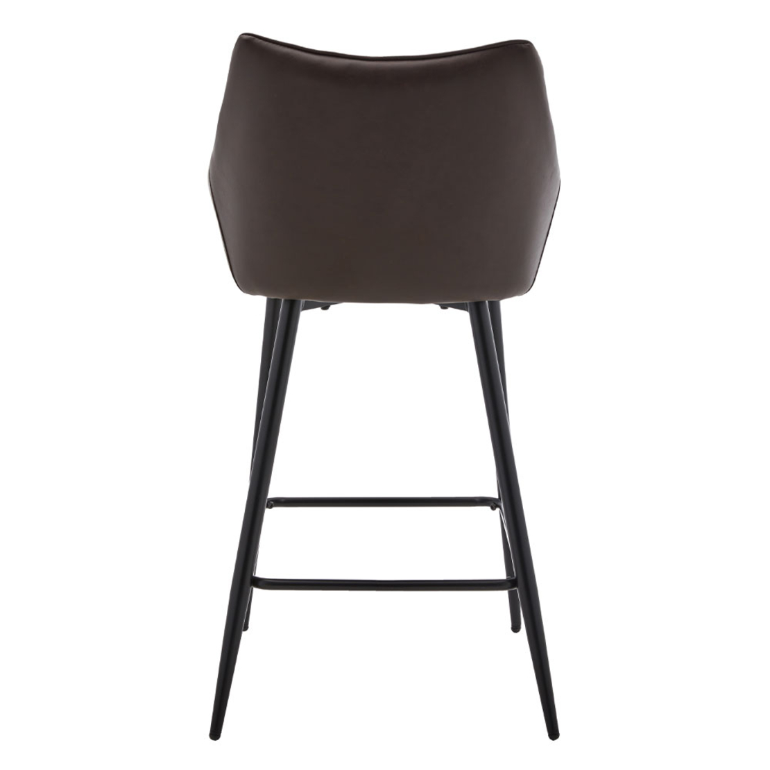 MALONE STOOL BAR EASY CLEAN FABRIC GREY LIGHT BROWN DARK METAL BLACK E1 PRC