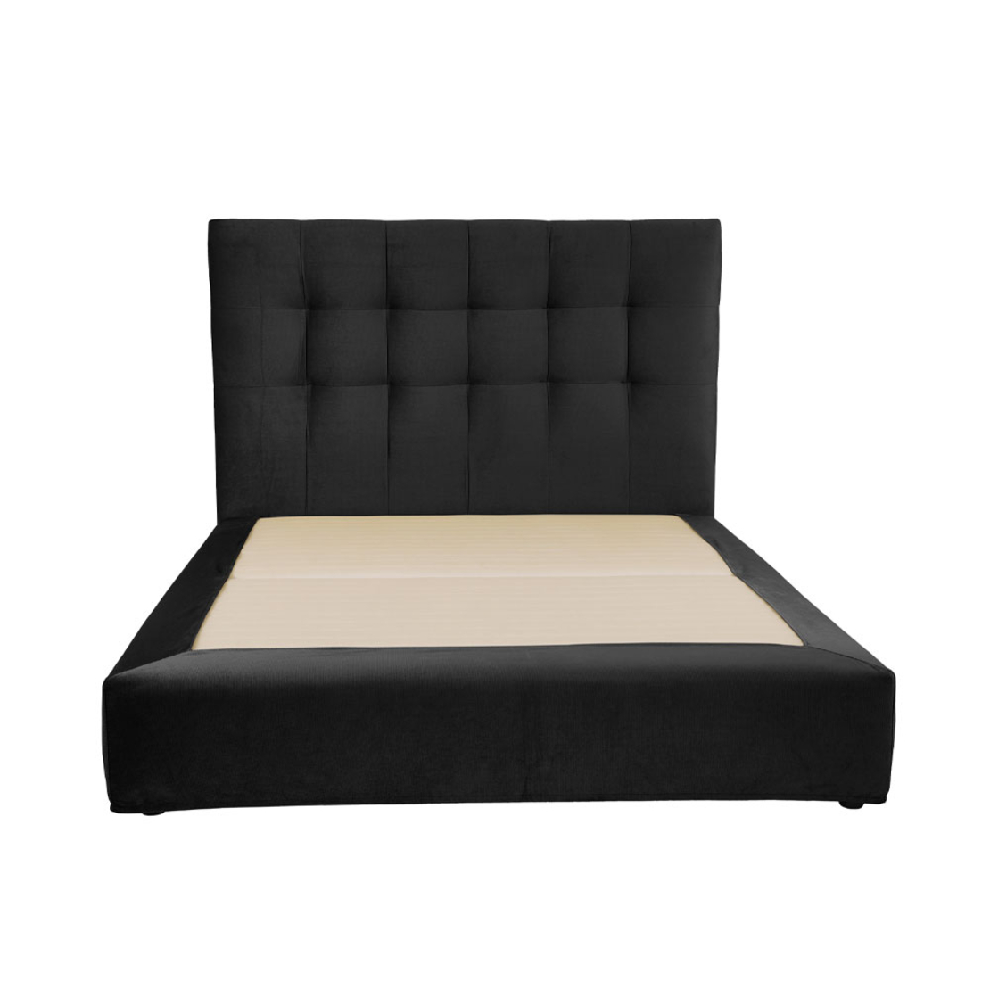 7DAYS BED WITHOUT STORAGE (FOR MATTRESS 160x200cm) FABRIC BLACK TEXAS27 FABRIC E1 EU