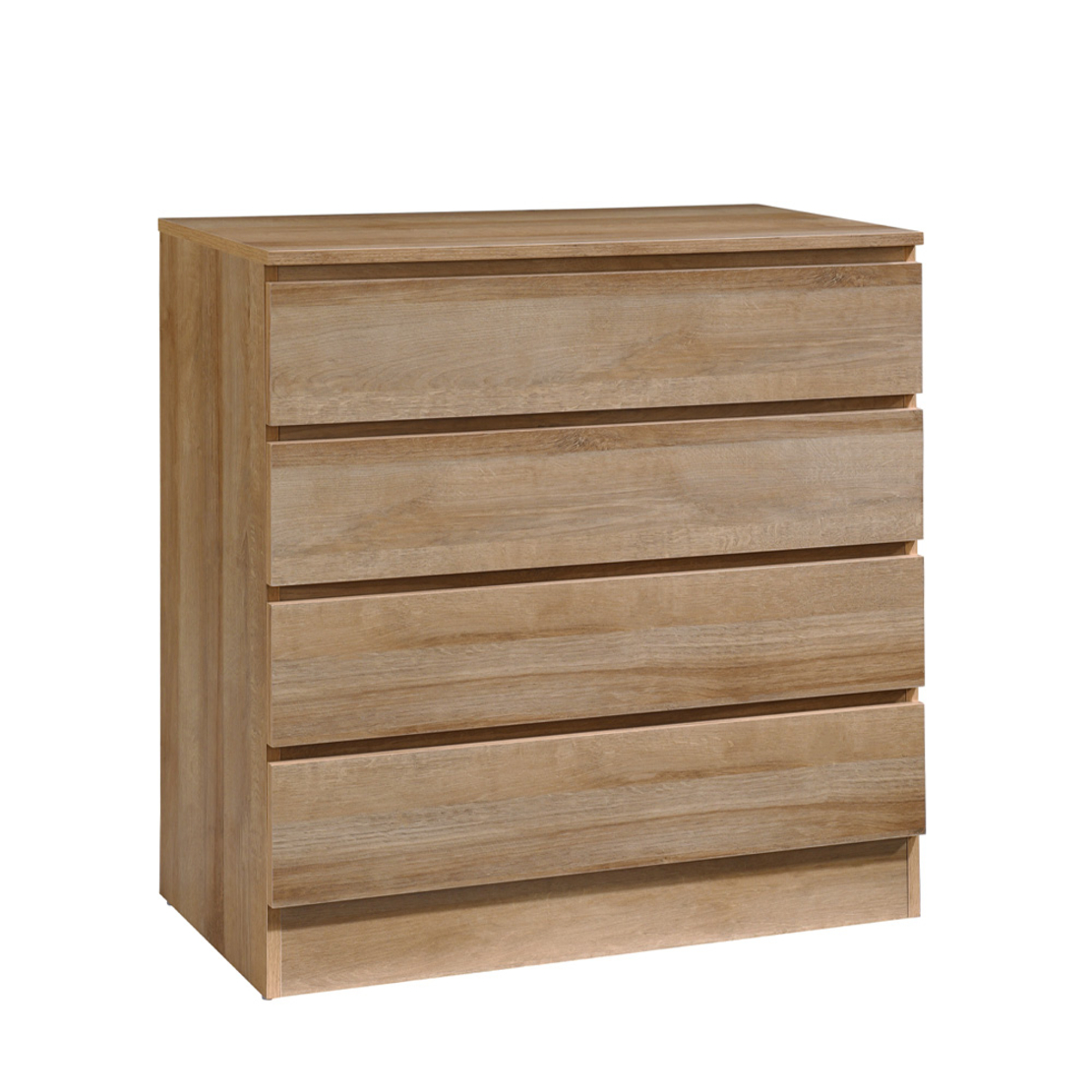 POLO COMMODE 4DRAWERS CHIPBOARD WITH MELAMINE CARTA OAK E1 MY