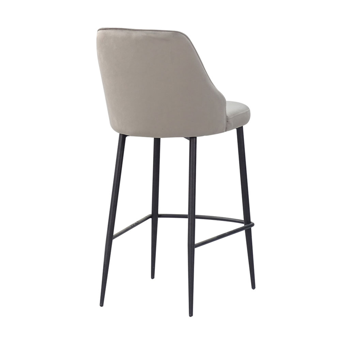 KING STOOL BAR FABRIC BEIGE METAL BLACK PRC