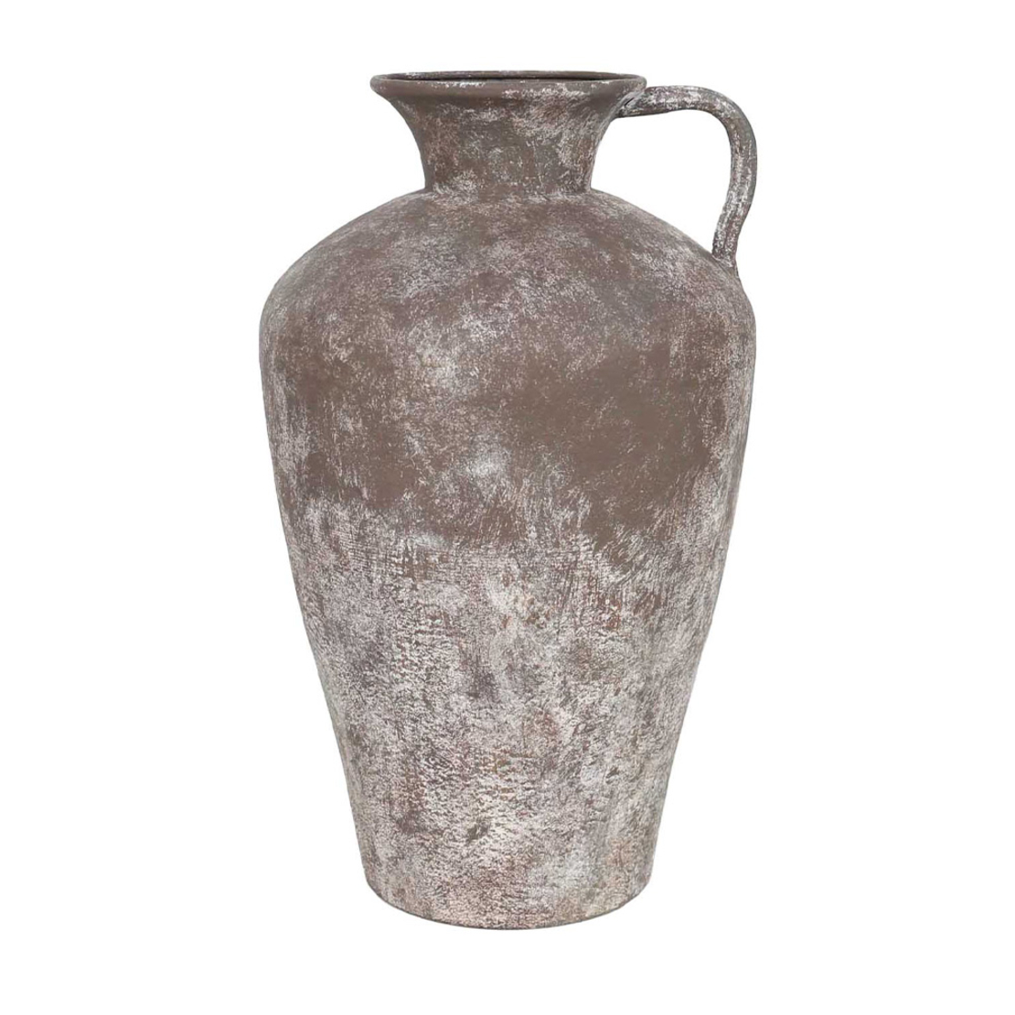 DIROS VASE METAL BROWN WHITE 25x25xH42cm PRC