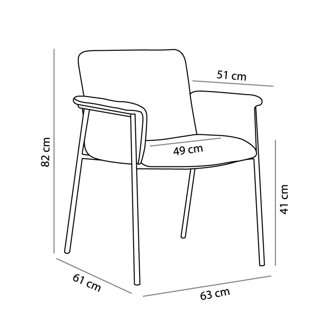 JAPO CHAIR FABRIC WATER GREEN METAL BLACK E1 PRC