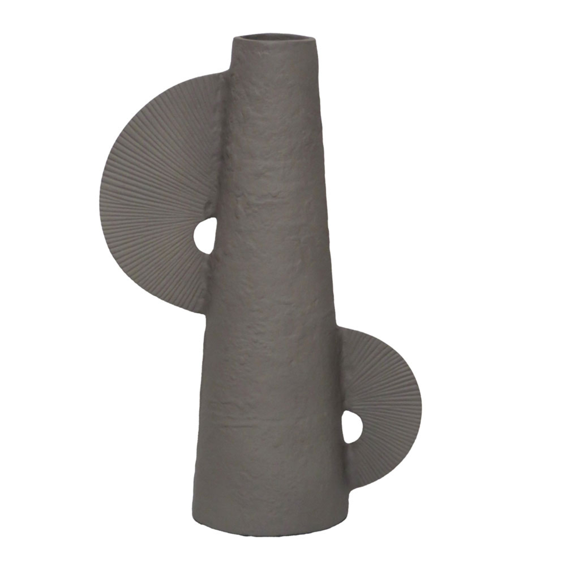FINTON VASE 26x13x40 ALUMINIUM MUD