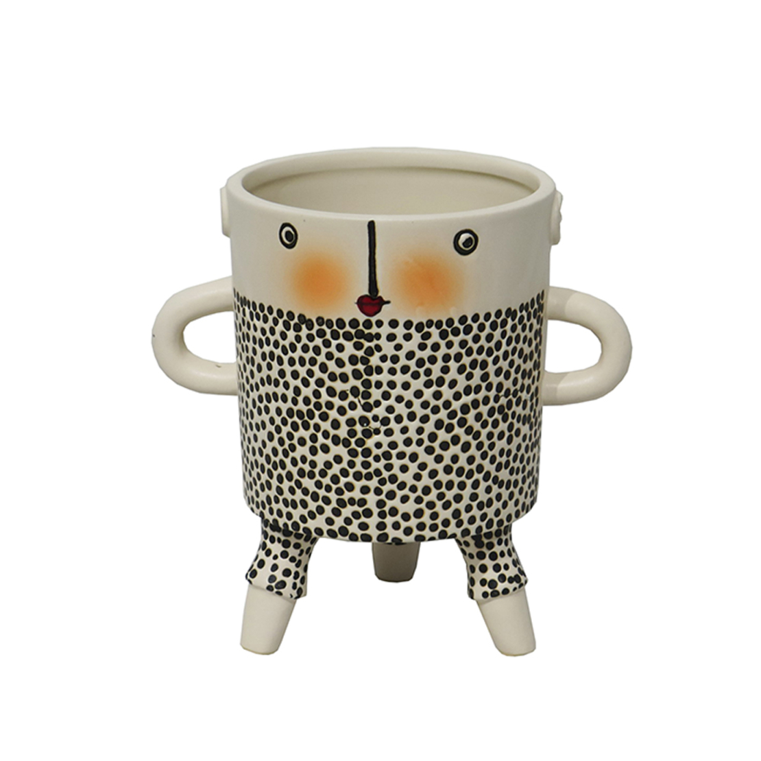PERSON 1 PLANTER CERAMIC WHITE 18,8x12,5xH18,8cm P