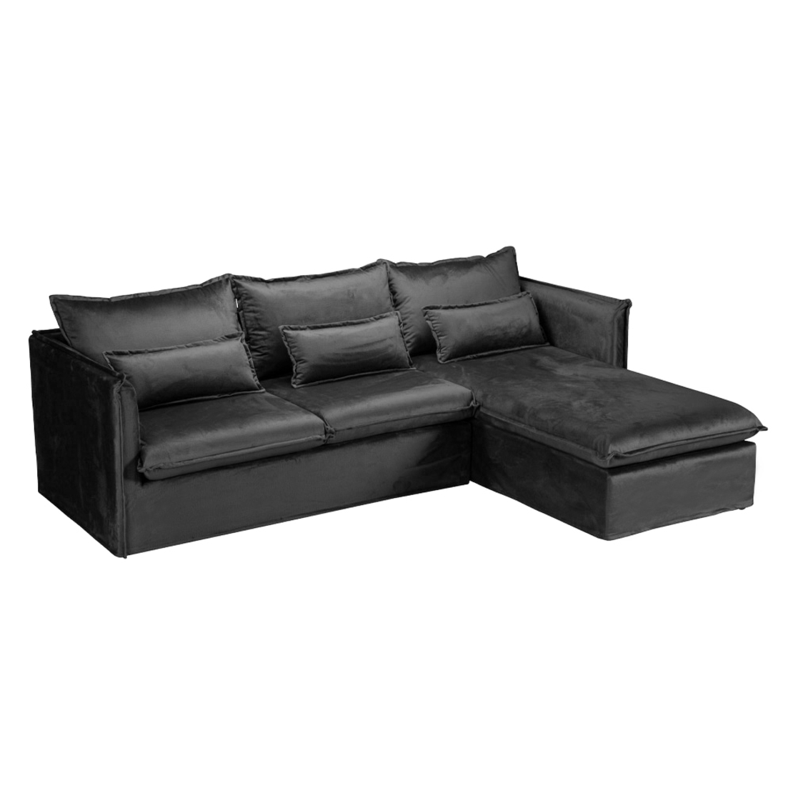 ONE ONLY SOFA CORNER RIGHT EASY CLEAN FABRIC GREY E1 EU