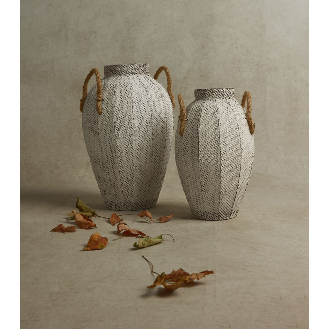 CUPI VASE METAL WHITE D20xH33cm PRC