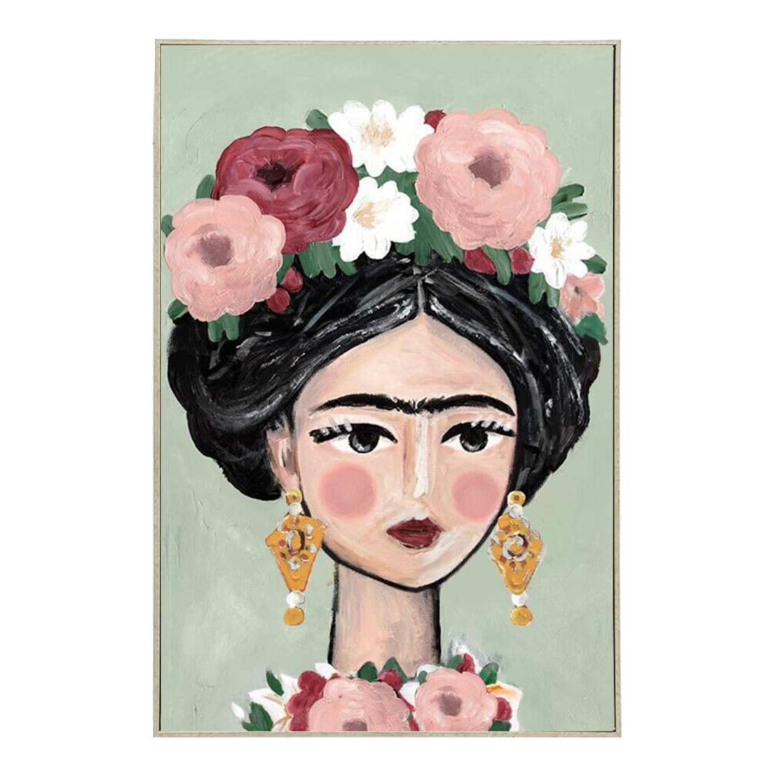 MY ROMANTIC GIRL B PAINTING CANVAS MULTICOLOR WOOD