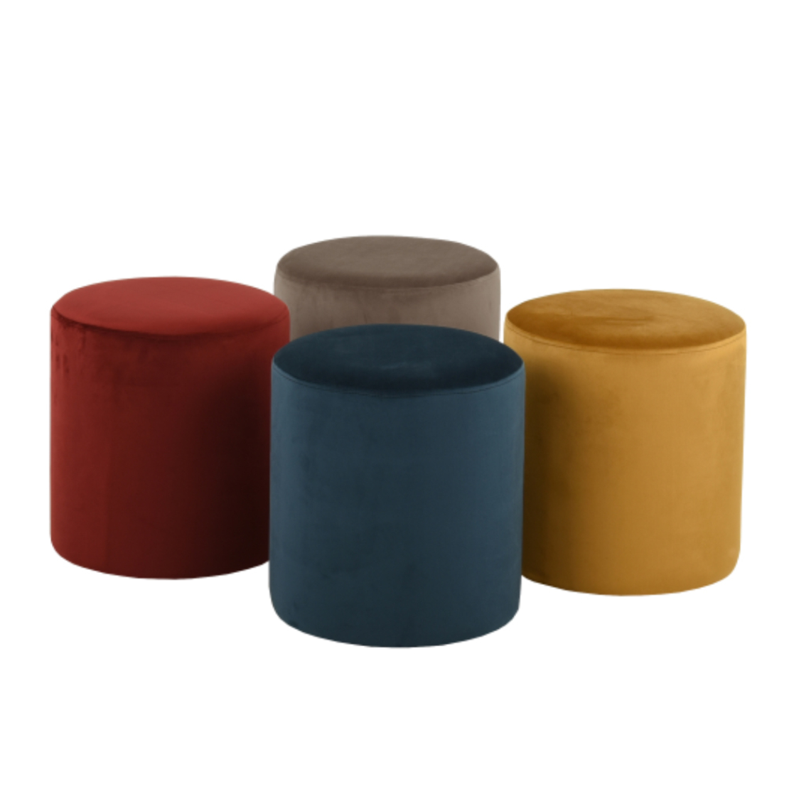 CYLINDER STOOL FABRIC BLUE E1 PRC
