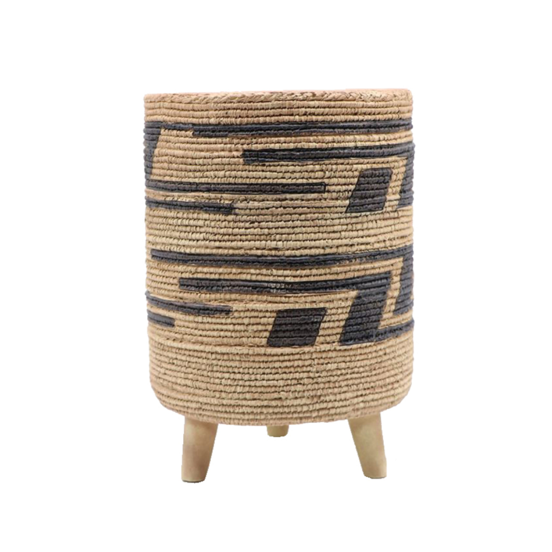 INKA PLANTER POLYRESIN NATURAL BLACK 18,5x18,5xH26