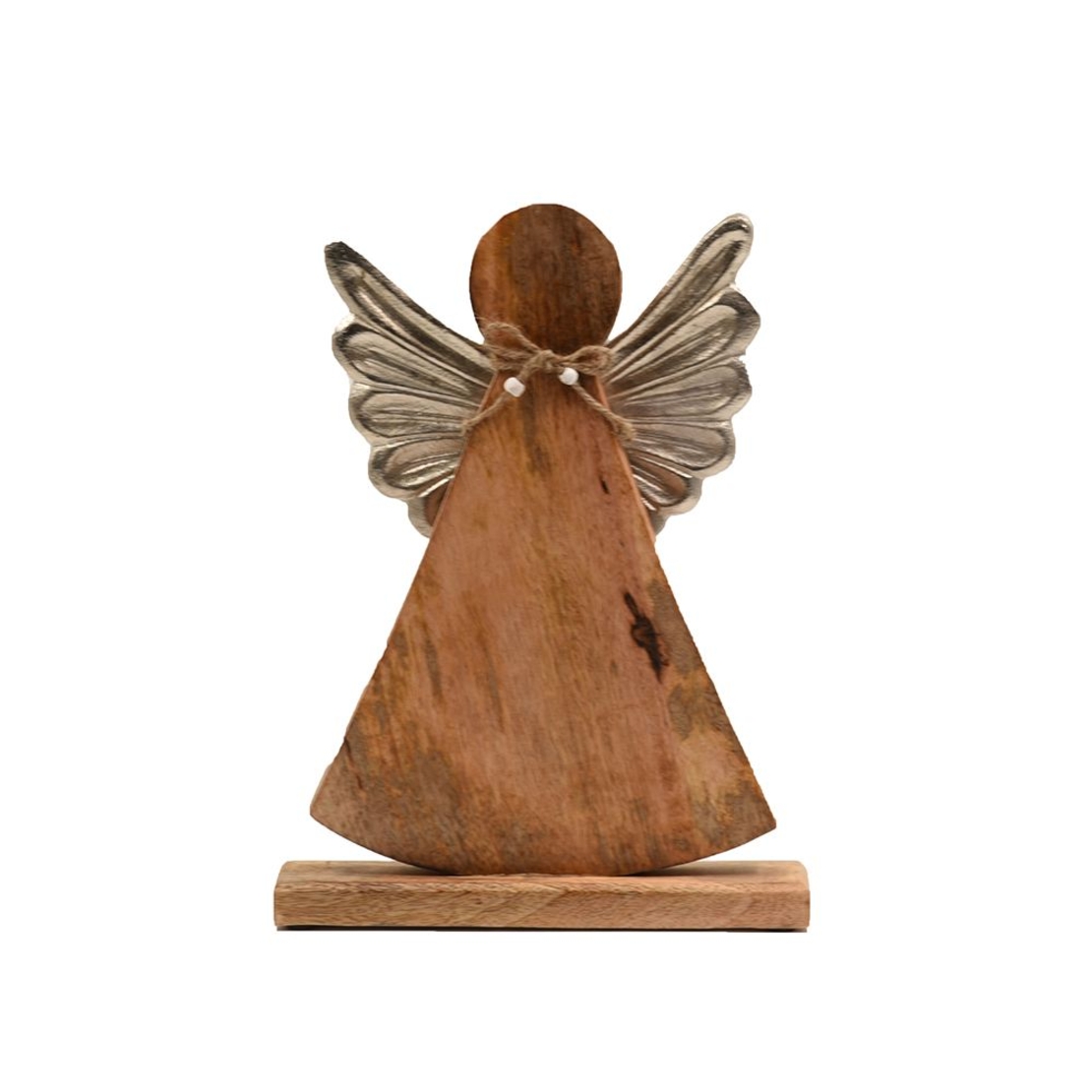XMAS ANGI ANGEL WITH WINGS WOOD MANGO ALUMINIUM NA