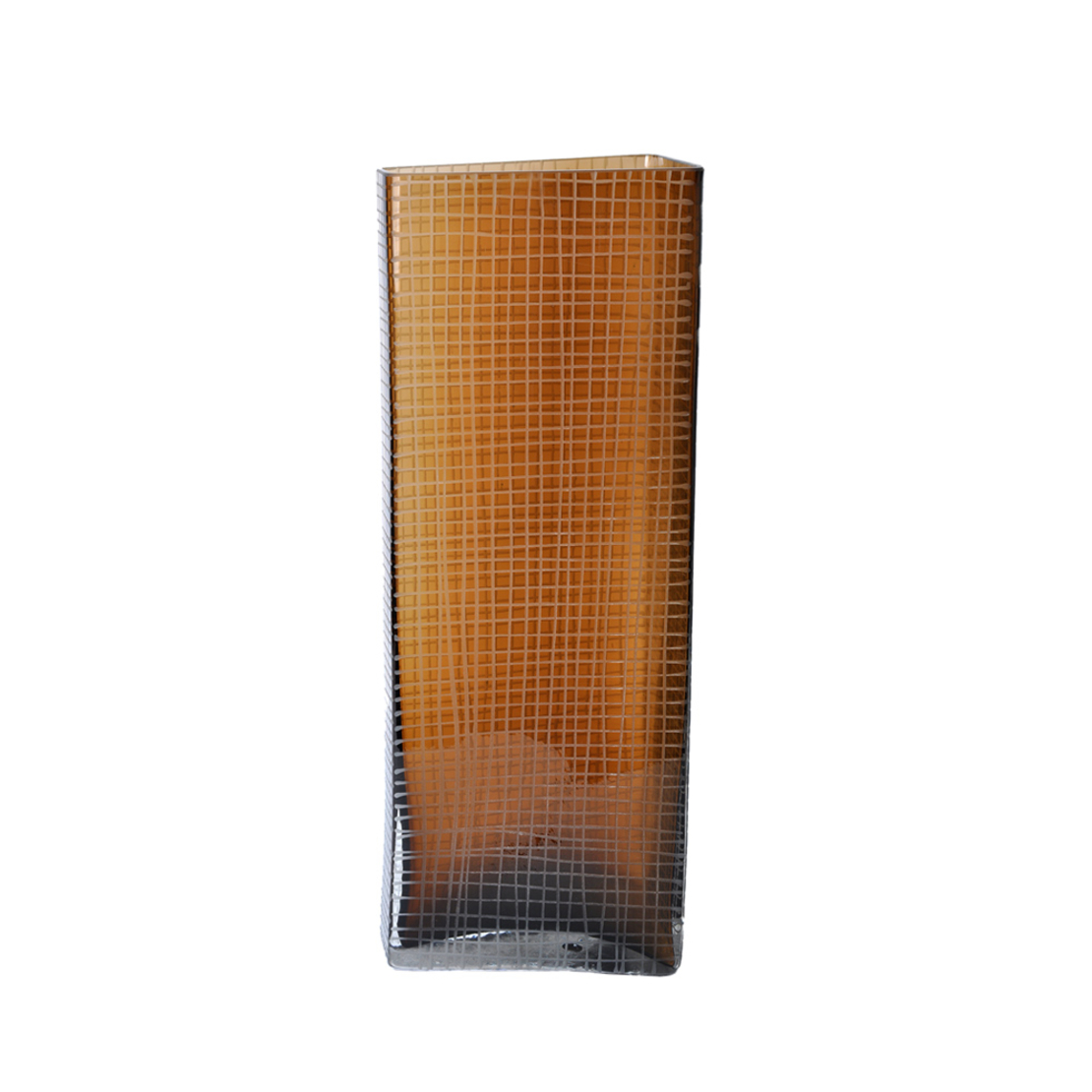 GRAVIR HONEY VASE GLASS BROWN 15,5x11,5xH43,5cm PR