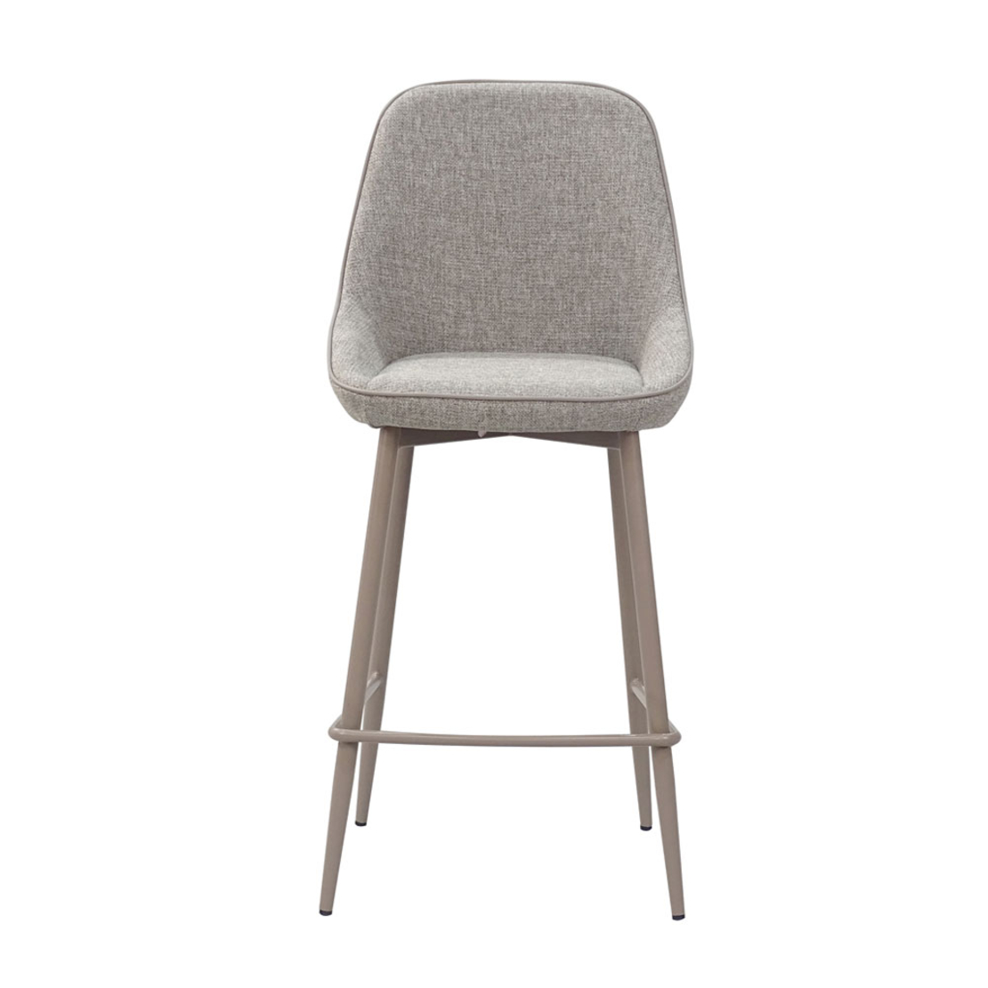 CALIPER STOOL BAR FABRIC BROWN CAPPUCCINO METAL CA
