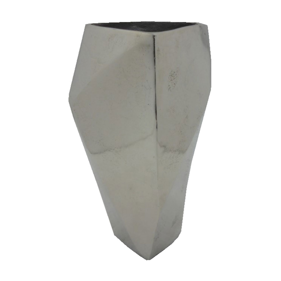 DOUMA VASE ALUMINIUM SILVER NICKEL 20,25x16,5xH35,