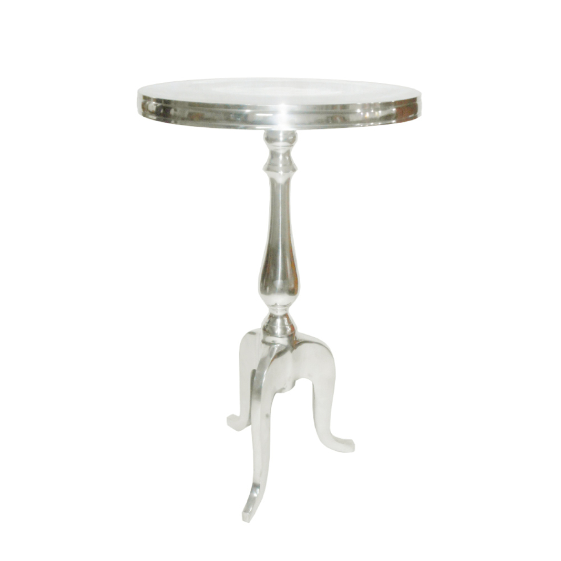 ELA SIDE TABLE ALUMINIUM SILVER 36x36xH61cm IN