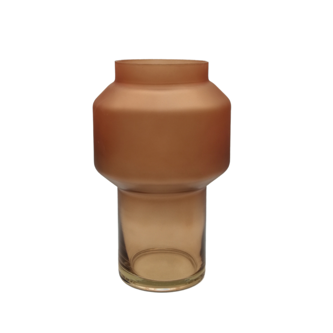 ZEME VASE GLASS TERRACOTTA D15xH24cm PRC