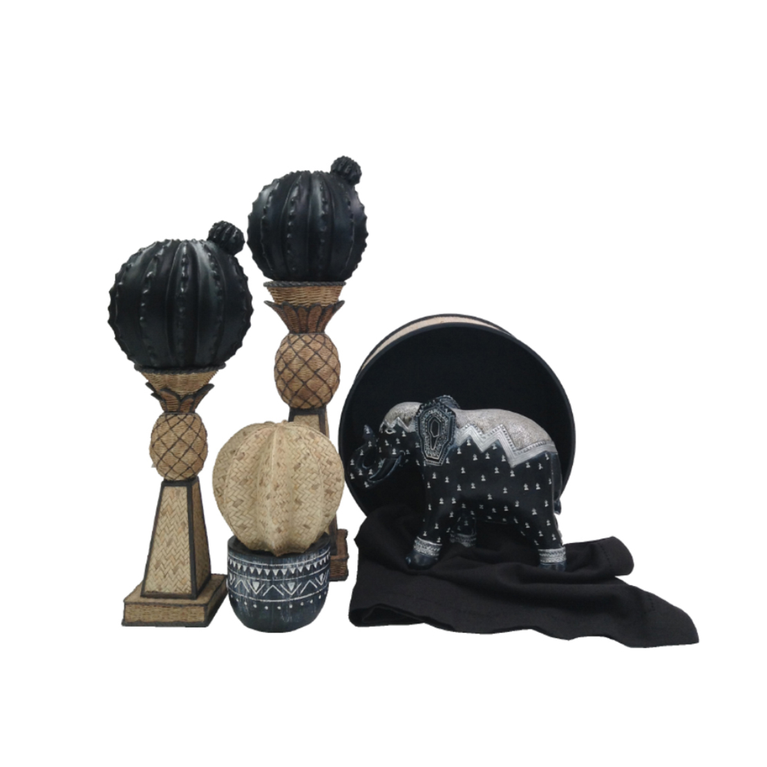 JE VEUX CANDLE HOLDER POLYRESIN BROWN 11,3x11,3xH3
