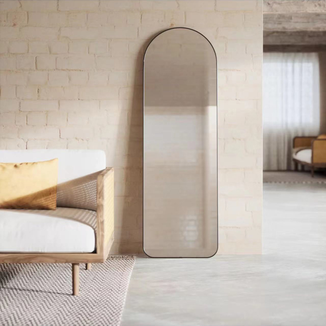 SORTY WALL MIRROR ALUMINIUM BLACK 51xH158cm E1 PRC