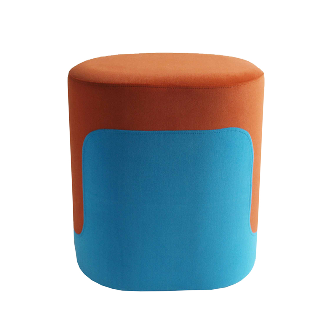 PACKMAN STOOL FABRIC REDDISH BROWN BLUE E1 PRC