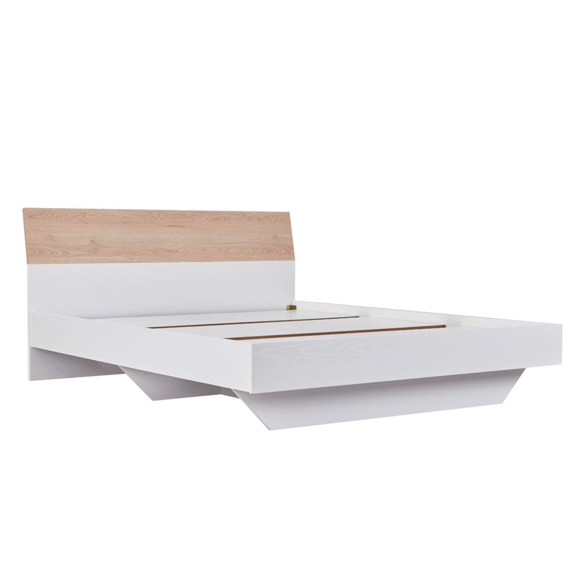 LUCIDO BED MELAMINE WHITE OAK NATURAL E1 PRC