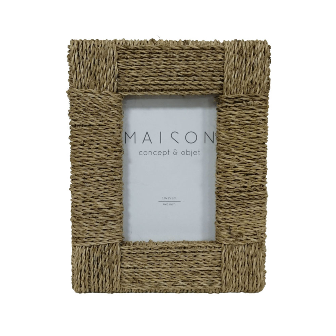 ZIBU PHOTO FRAME 23x18x3 SEAGRASS NATURAL GLASS