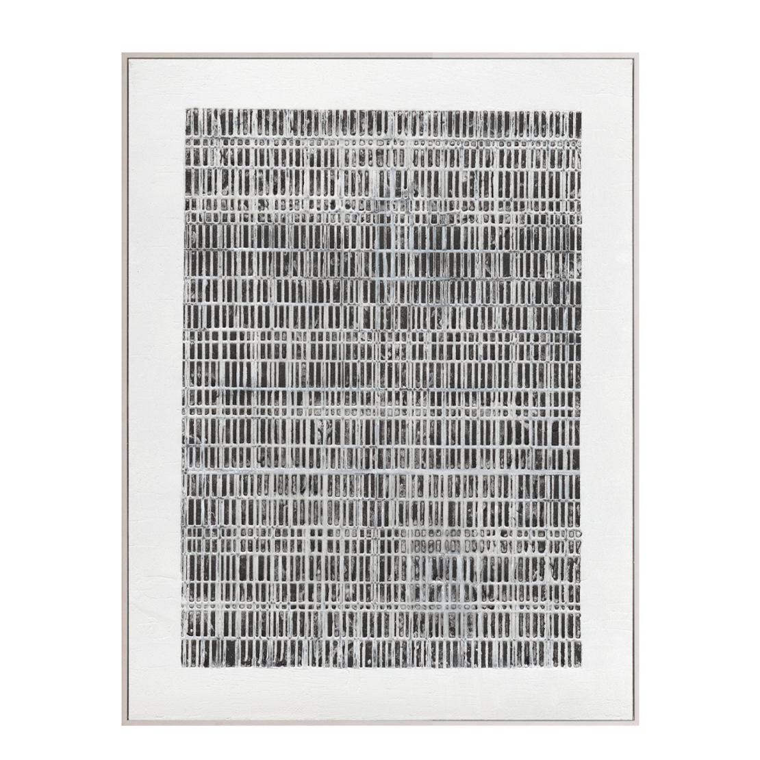 SOMETIMES PAINTING DECORATIVE 90x120x5 CANVAS WHITE BLACK WOOD WHITE