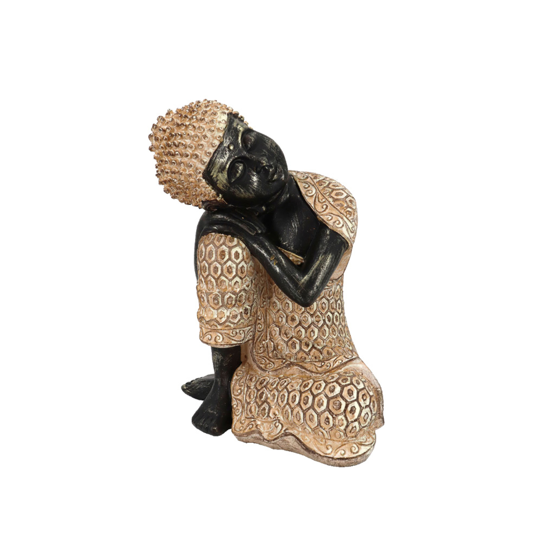 RESTING BUDDHA 2 DECO BUDDHA POLYRESIN NATURAL BLA