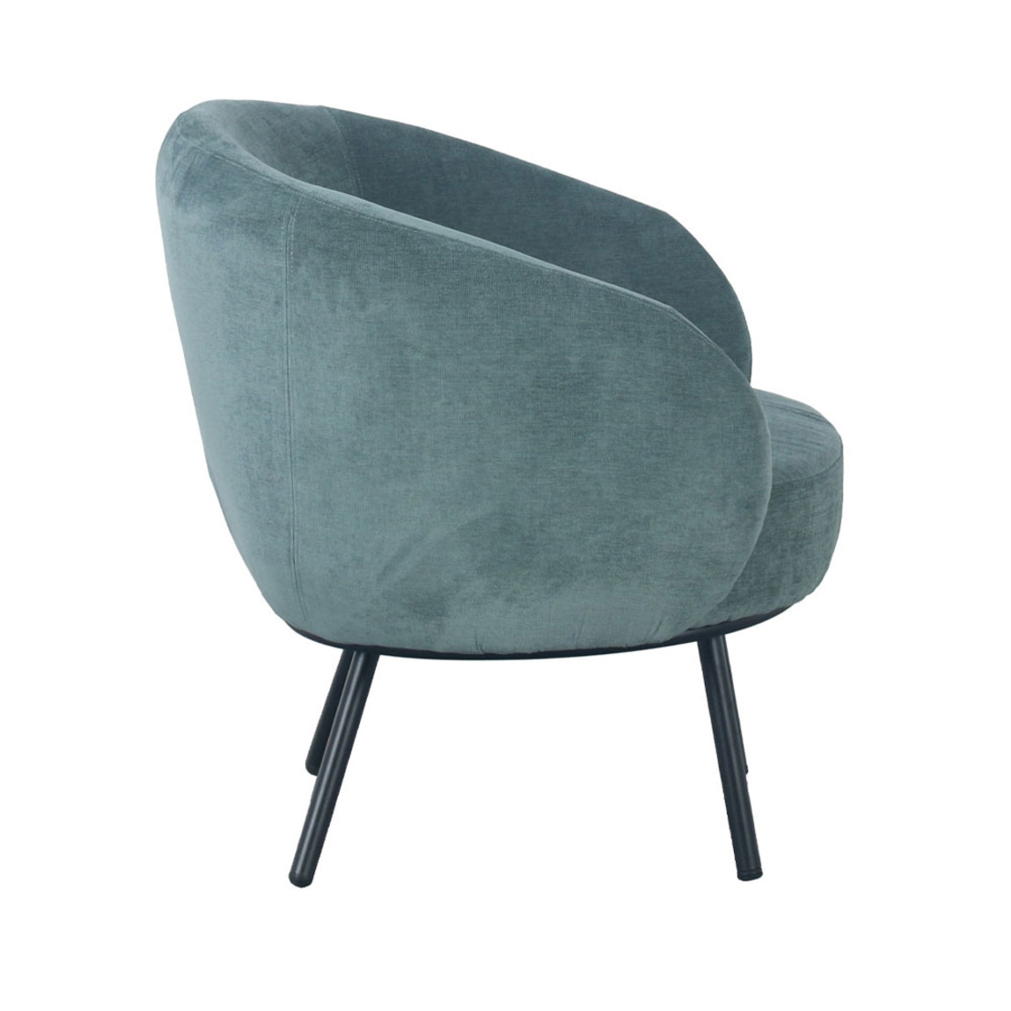 MALU ARMCHAIR FABRIC WATER GREEN METAL BLACK E1 PRC