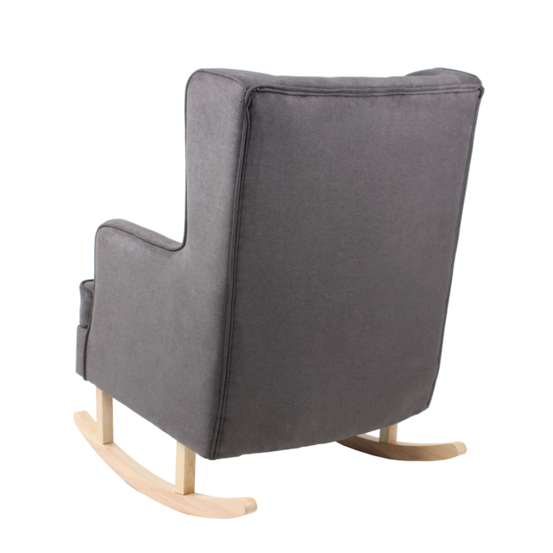 GRANDMA ARMCHAIR FABRIC GREY WOOD RUBBERWOOD NATURAL E1 PRC