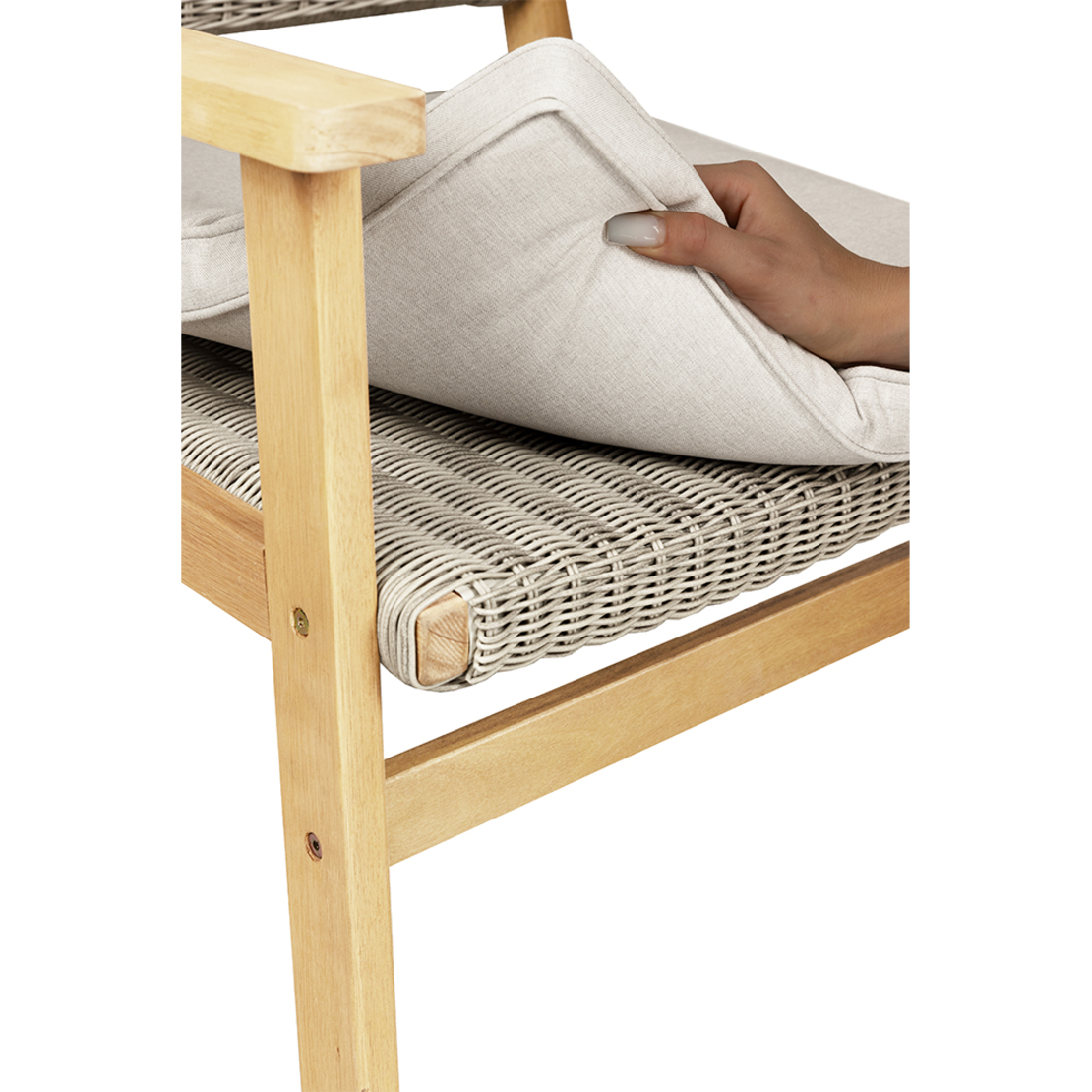 CAPRI CHAIR WOOD EUCALYPTUS WHITE GREY NATURAL 64,2x60xH88,5cm VN
