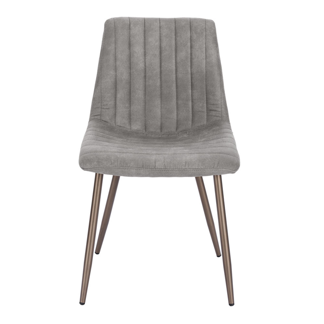 STRIPES CHAIR FABRIC GREY GUNMETAL METAL PRC