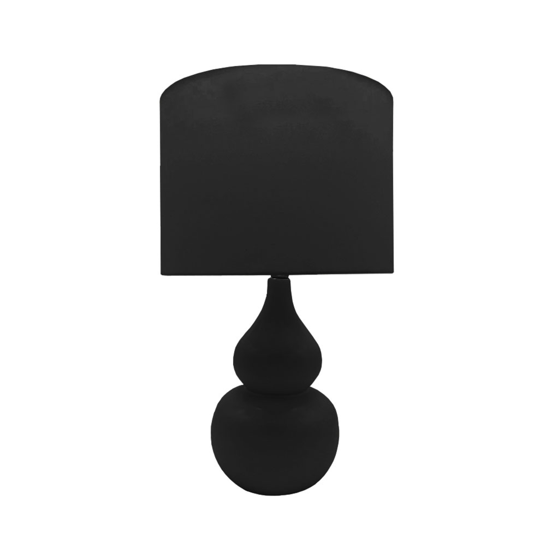 CLOQUE LAMP TABLE CERAMIC FABRIC BLACK BLACK 15x15