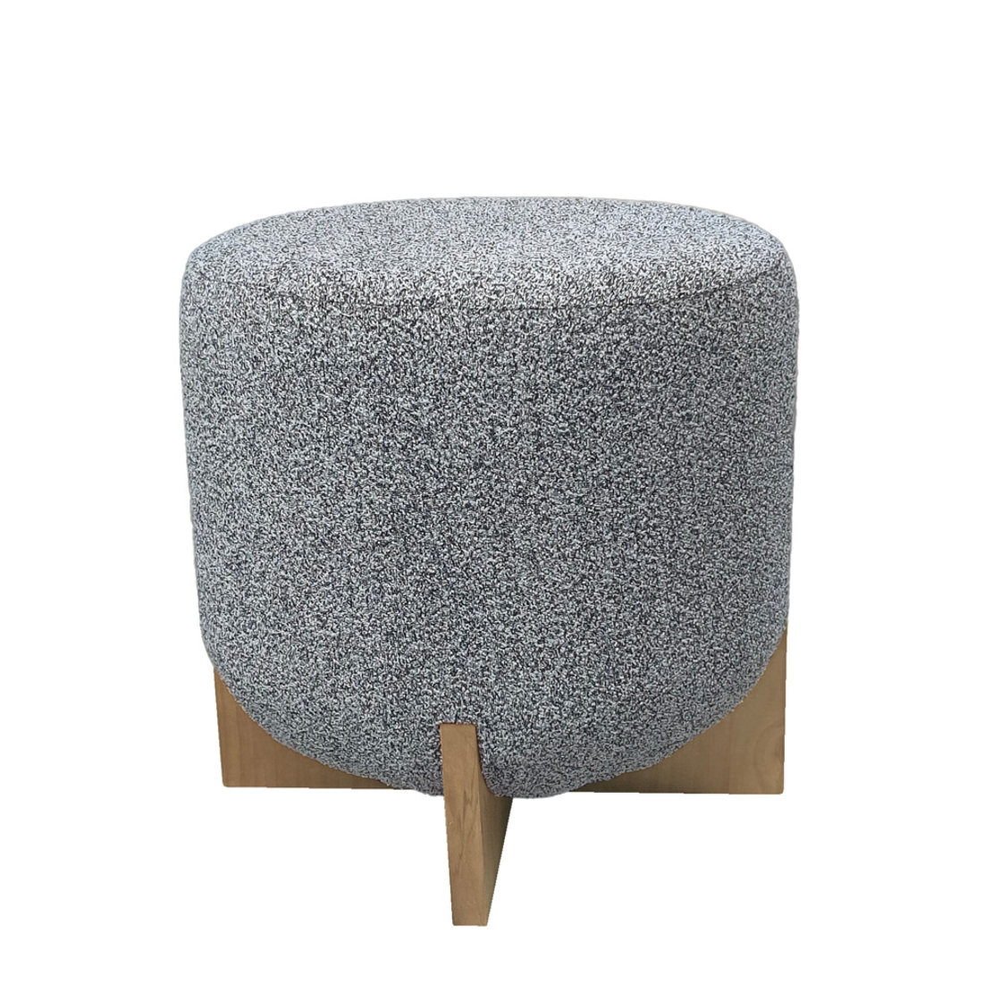 VOLCANO STOOL FABRIC BEIGE BLACK WOOD NATURAL PRC