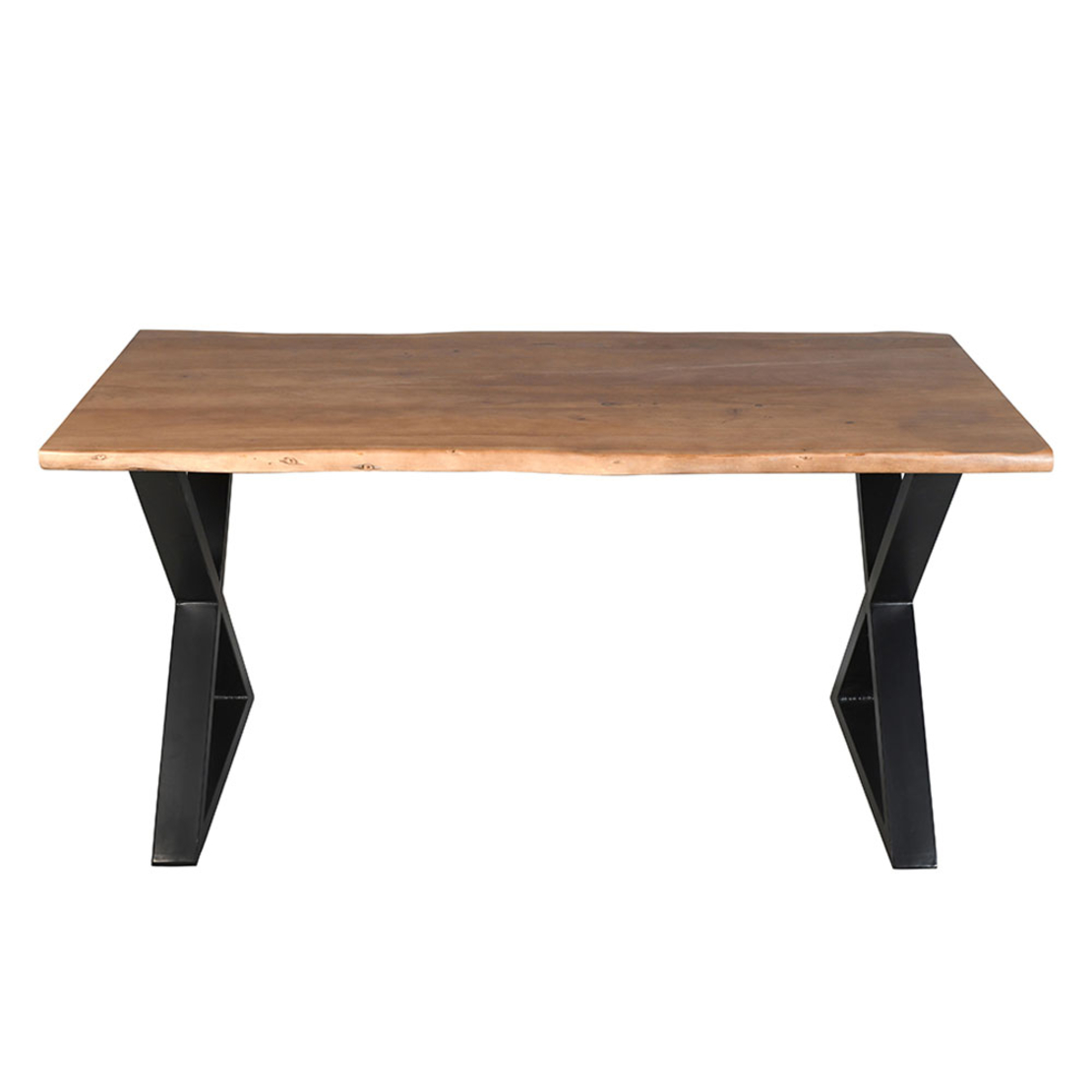 MINGLE TABLE WOOD ACACIA WALNUT BLACK METAL IN