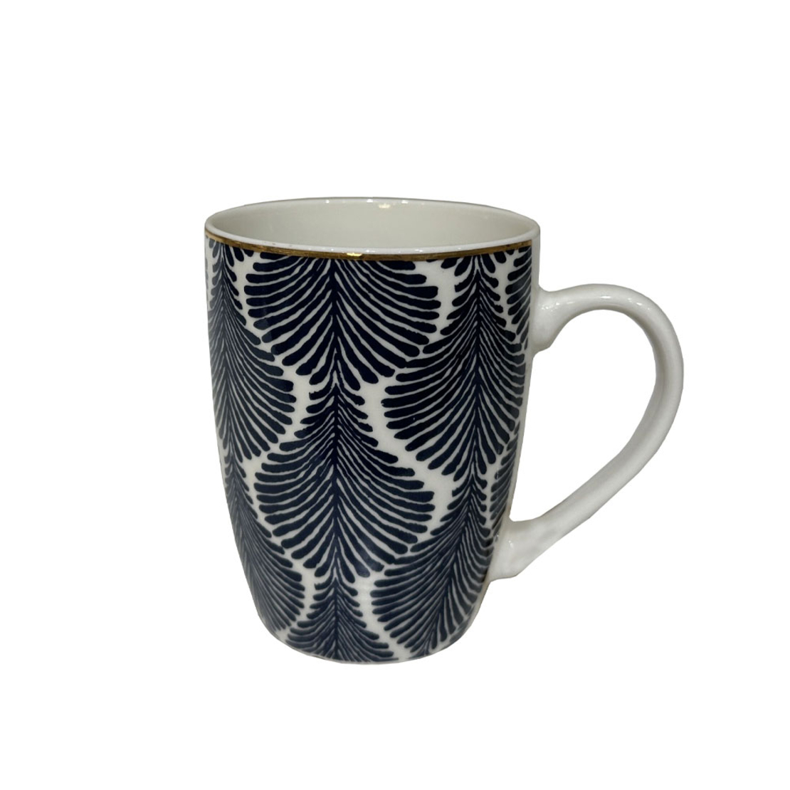 FLEUR C MUG NEW BONE CHINA WHITE BLUE D8,3xH10,5cm