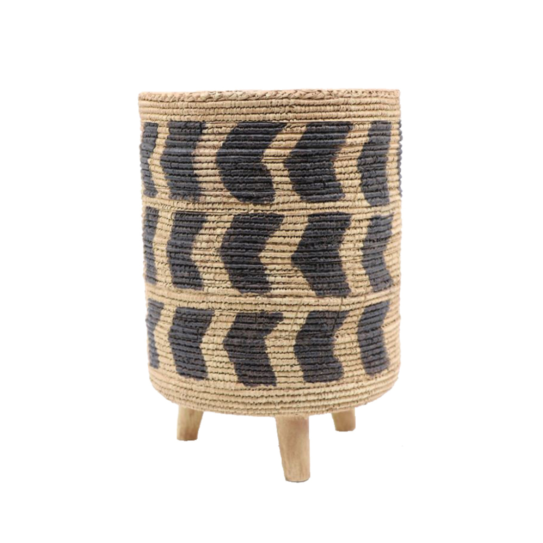 INKA PLANTER POLYRESIN NATURAL BLACK 18,5x18,5xH26
