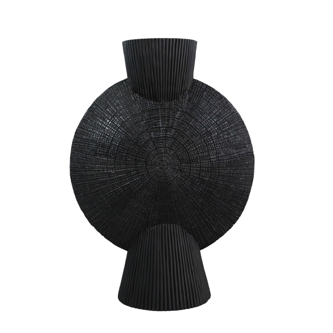 BODIL VASE POLYRESIN BLACK 31,5x16xH43,5cm PRC