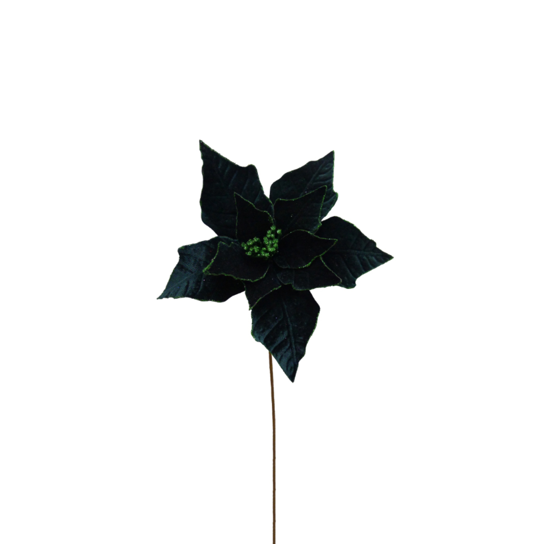 XMAS POINSETTIAS FLOWER POLYESTER GREEN D32xH55cm