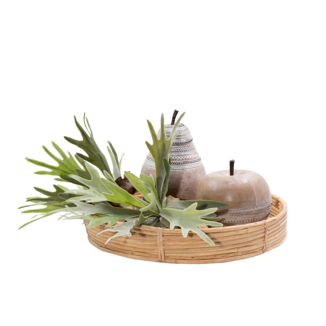 ULMUS DECO PEAR POLYRESIN NATURAL WHITE 16,5x16xH2