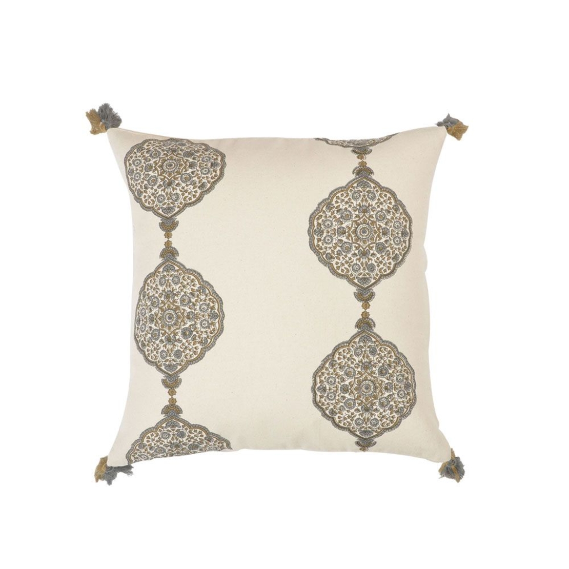 AMMOS 3 DECOR CUSHION FABRIC COTTON BEIGE BROWN 45