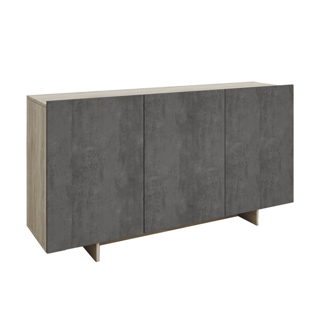 INTRO SIDEBOARD MELAMINE SONOMA DARK CEMENT DARK 150x40xH79,5cm E1 EU