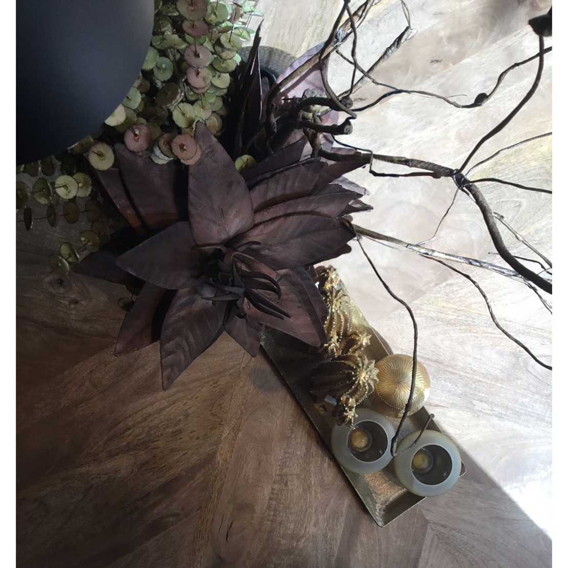BROWN 2 ARTIFICIAL FLOWER EVA FOAM BROWN H76cm PRC