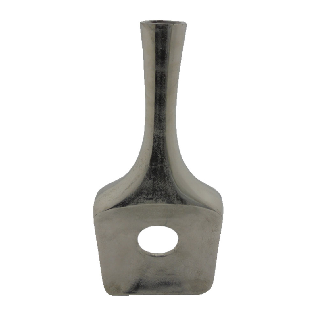 GLAM VASE ALUMINIUM SILVER NICKEL 24,25x7xH57,25cm