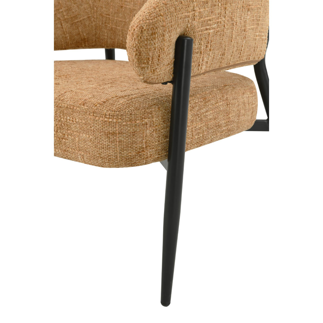 MORITZ ARMCHAIR FABRIC MUSTARD METAL BLACK E1 PRC