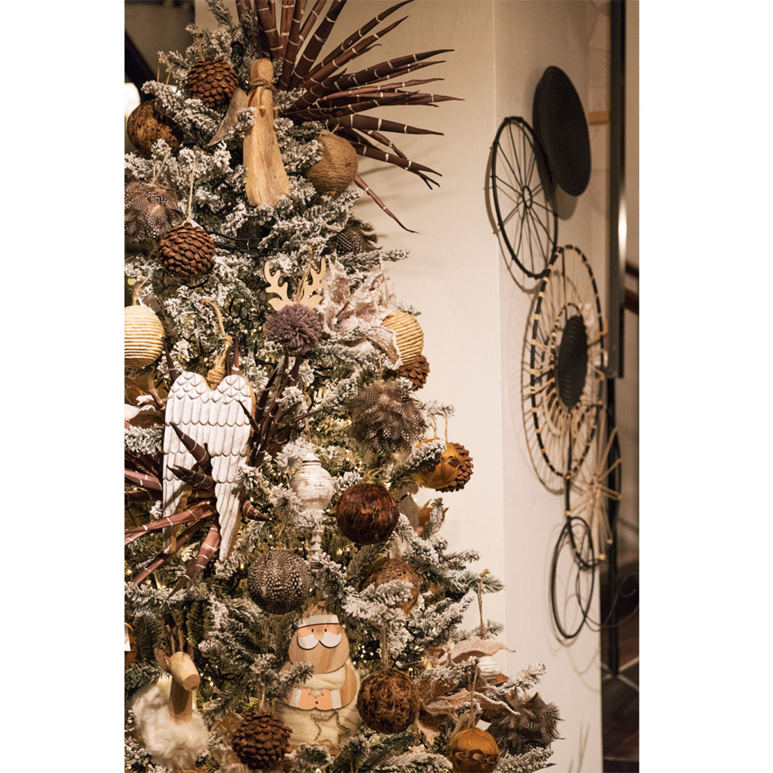 XMAS HEART DECO MDF NATURAL WHITE 17x5xH31,5cm PRC