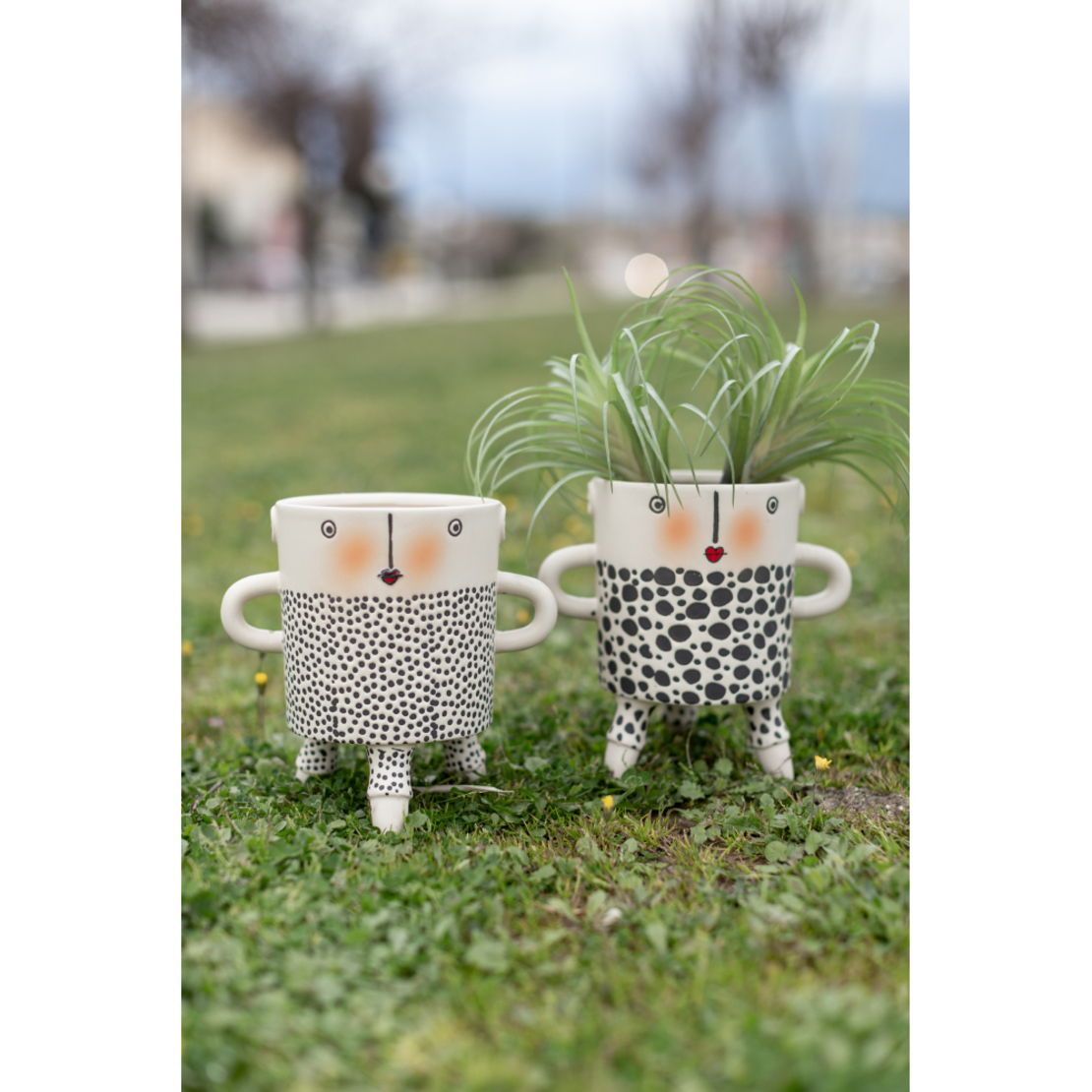 PERSON 2 PLANTER CERAMIC WHITE 18,8x12,5xH18,8cm P