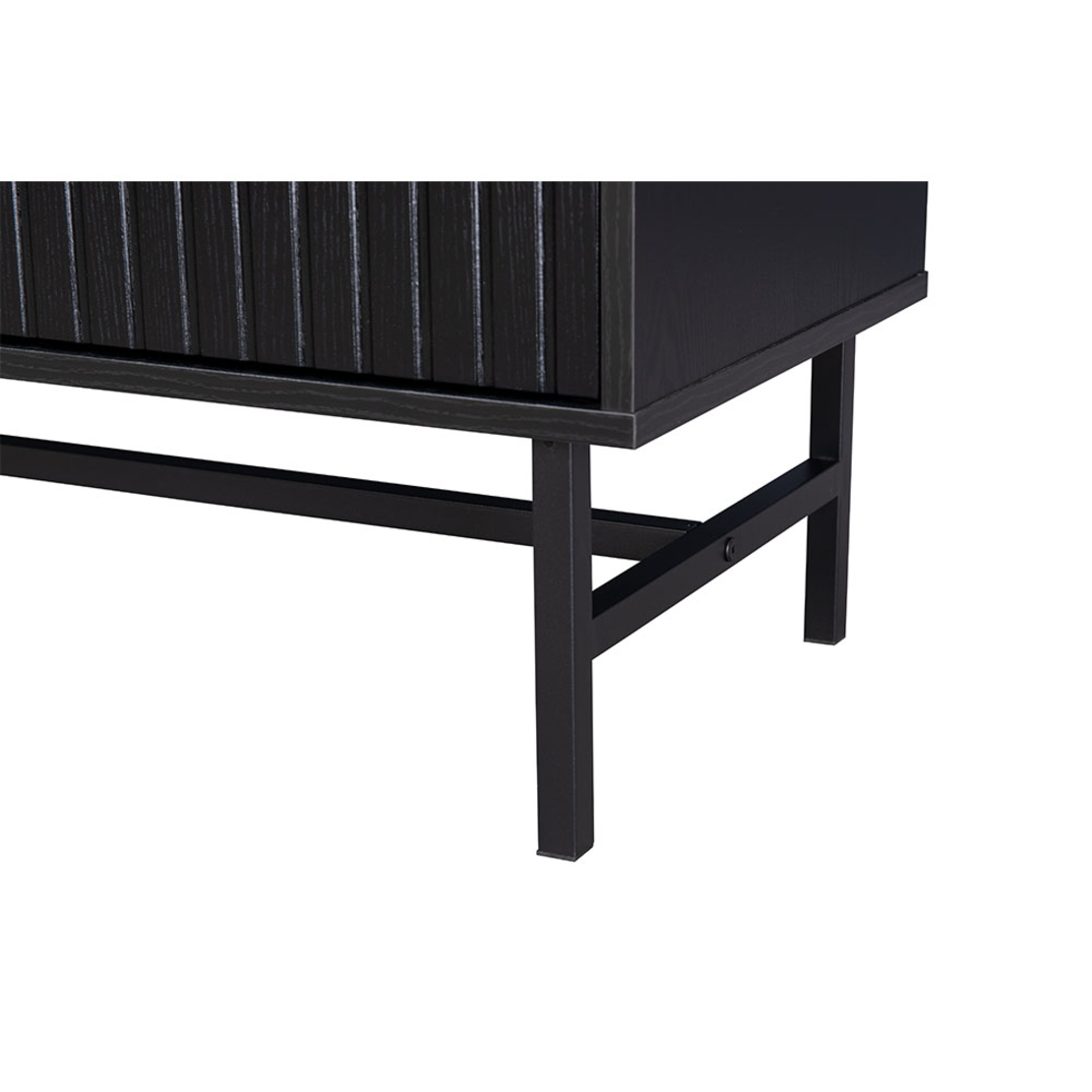 KIMONO SIDEBOARD MELAMINE BLACK METAL 157,5x39xH83cm E1 PRC