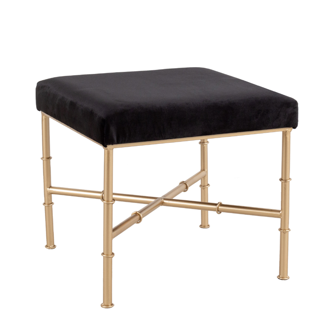 VICTOR STOOL FABRIC BLACK GOLD E1 PRC