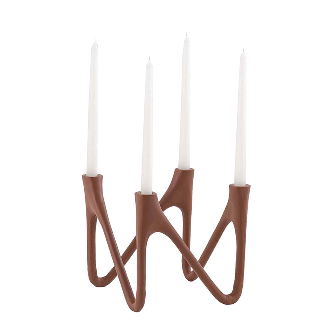 FORMAS CANDLE HOLDER ALUMINIUM TERRACOTTA 22x22xH2