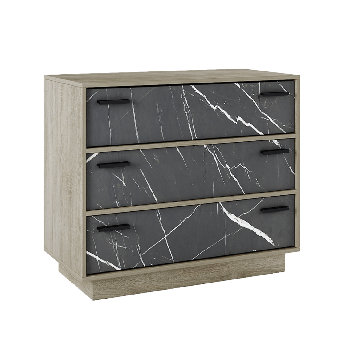 IMAGE COMMODE 3DRAWERS MELAMINE SONOMA DARK STONE E1 EU