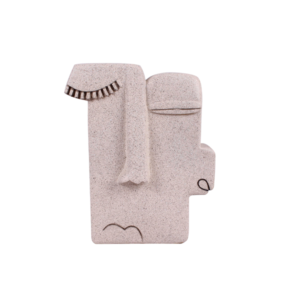 KUVAUS 3 DECO FACE POLYRESIN BEIGE 18x7xH22cm PRC
